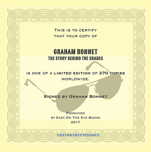 Graham Bonnet The Story Behind The Shades biography